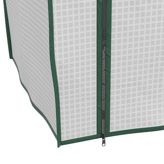 Serre de jardin avec 3 étagères et 1 porte zippée pour la culture des plantes, 59 x 39 x 127 cm, blanche - Image 9