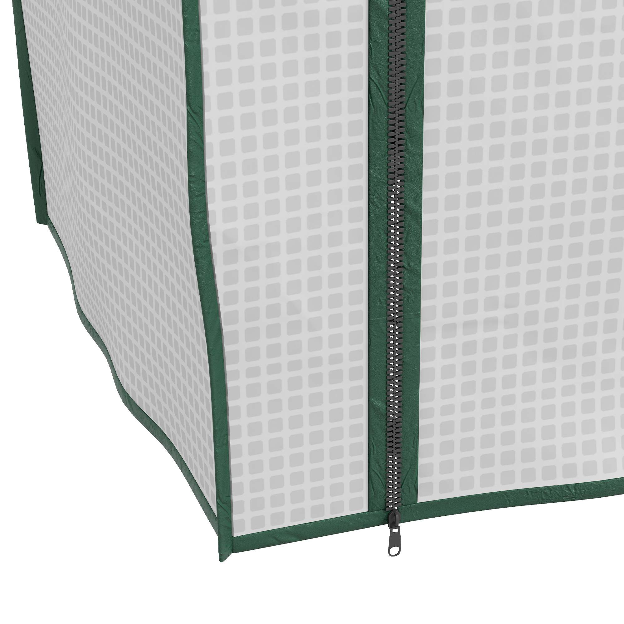 Serre de jardin avec 3 étagères et 1 porte zippée pour la culture des plantes, 59 x 39 x 127 cm, blanche - Image 9