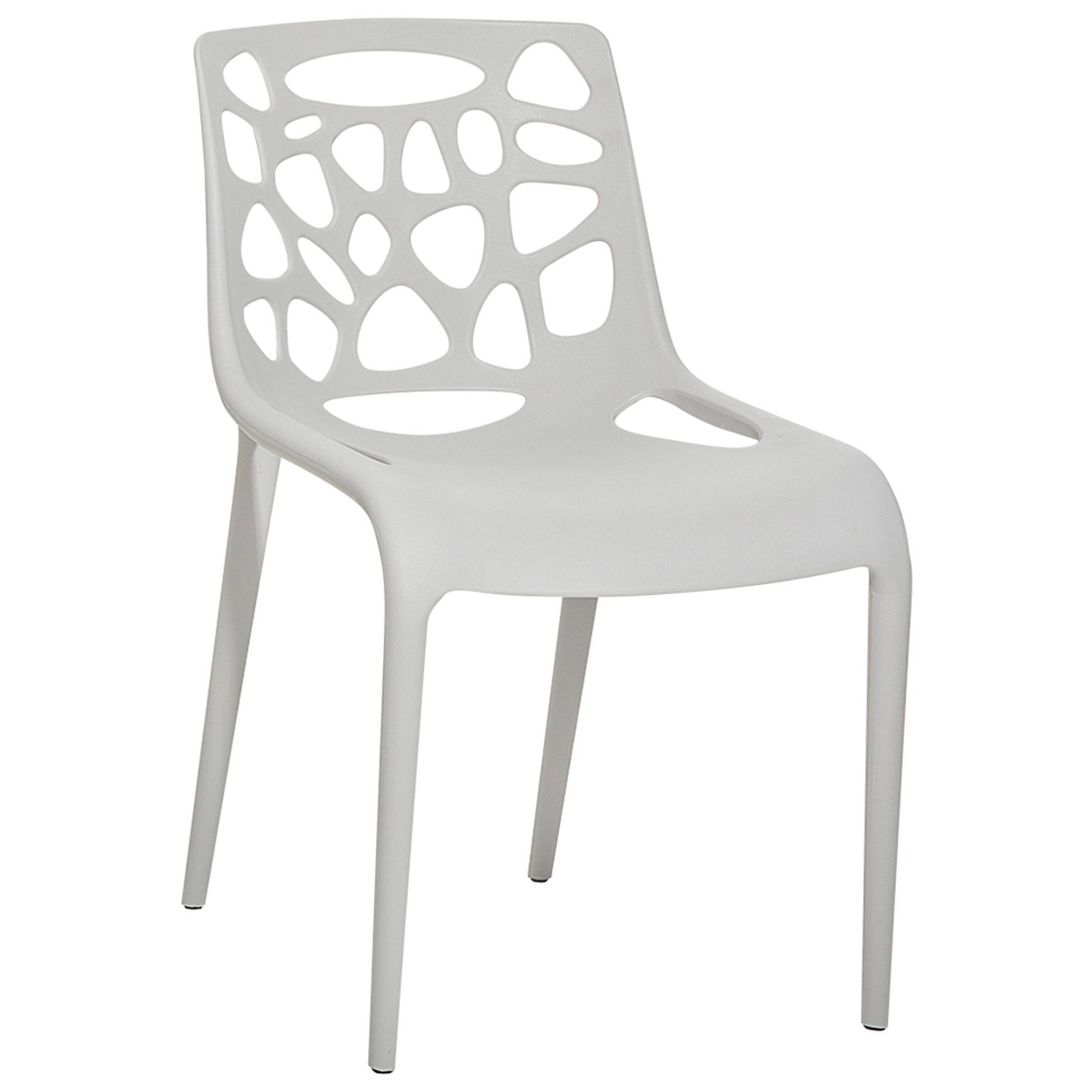 Beliani - Chaise d'Intérieur et d'Extérieur en Plastique Gris Clair Empilable et Résistante pour Salon Salle à Manger ou Jardin au Style Moderne Beliani - Image 1