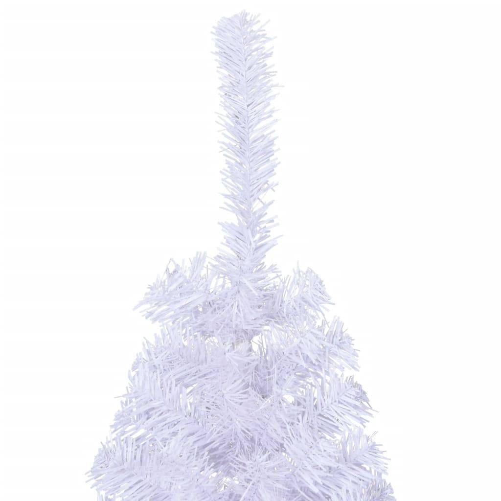 Vidaxl - Sapin de Noël artificiel moitié avec support blanc 120 cm PVC vidaXL 328417 - Image 4