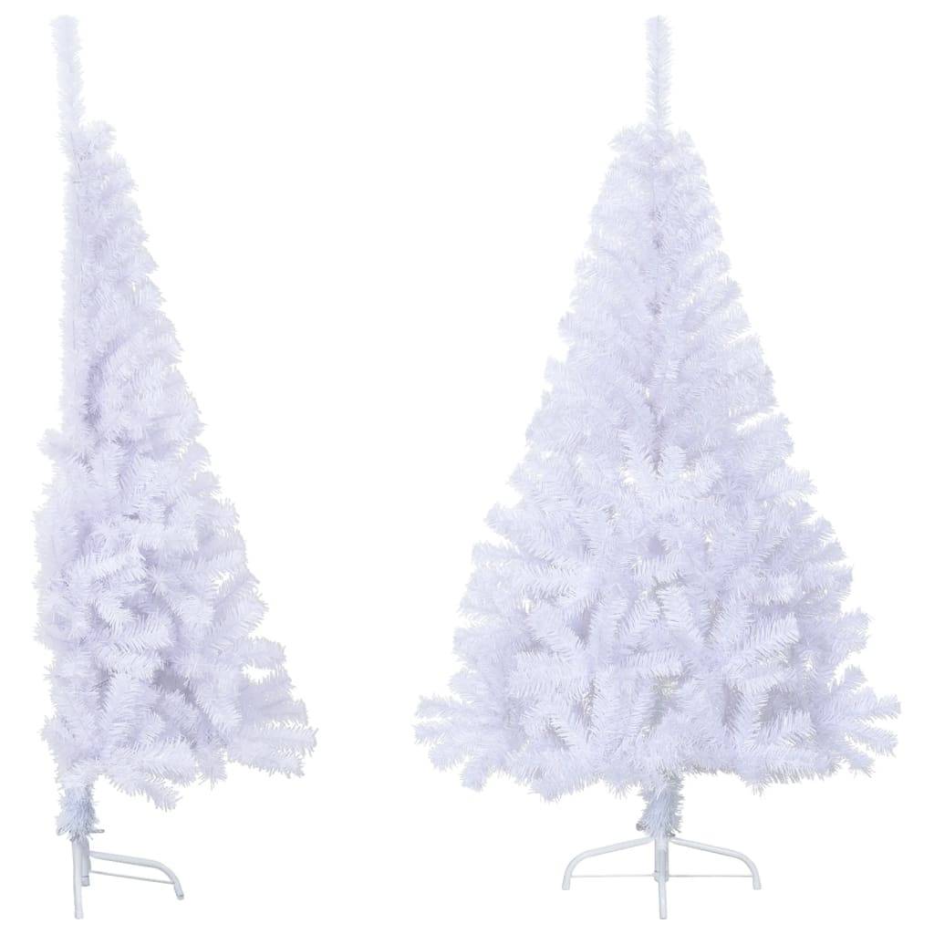 Vidaxl - Sapin de Noël artificiel moitié avec support blanc 120 cm PVC vidaXL 328417 - Image 8