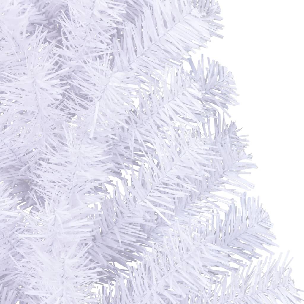 Vidaxl - Sapin de Noël artificiel moitié avec support blanc 120 cm PVC vidaXL 328417 - Image 5