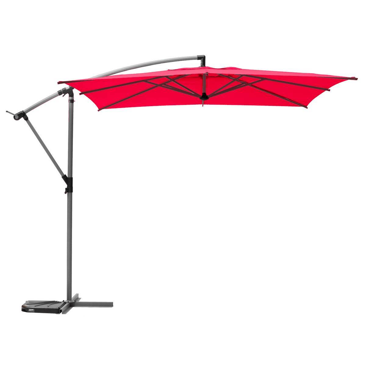 Hesperide - Parasol déporté carré "Manoa" grenade D2,5x2,5m en acier Hespéride - Image 2