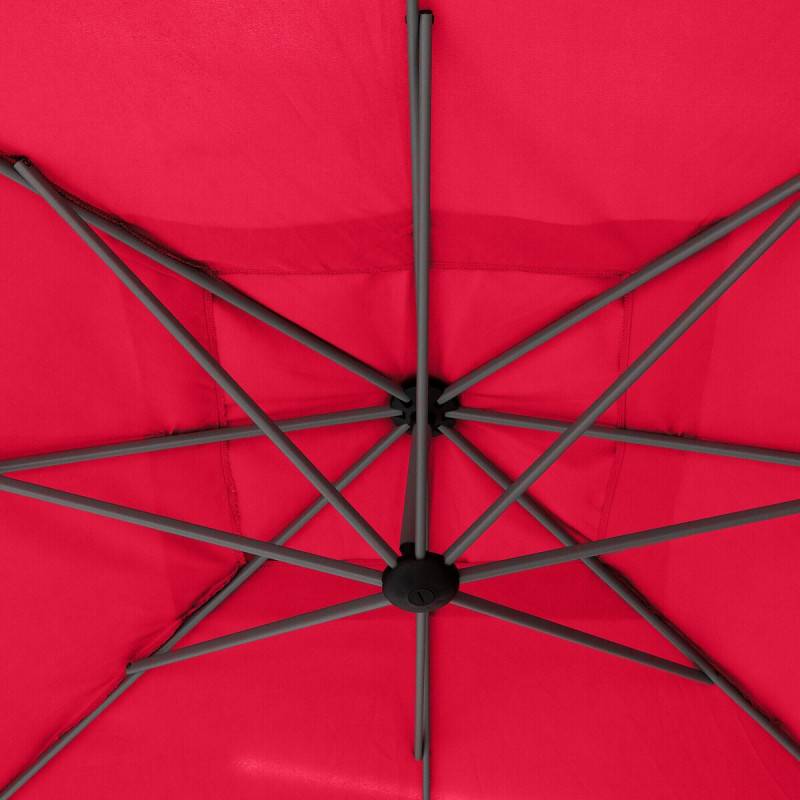 Hesperide - Parasol déporté carré "Manoa" grenade D2,5x2,5m en acier Hespéride - Image 5