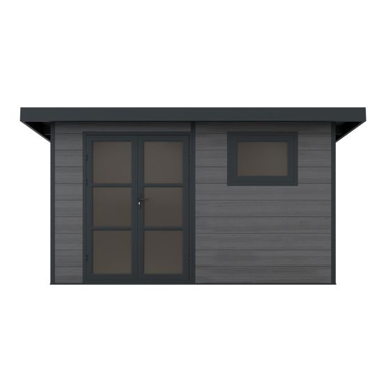 Abri de Jardin Composite ALMA - 11m2 Gris - Garantie 20 ans - Cabanon de Jardin - Image 4