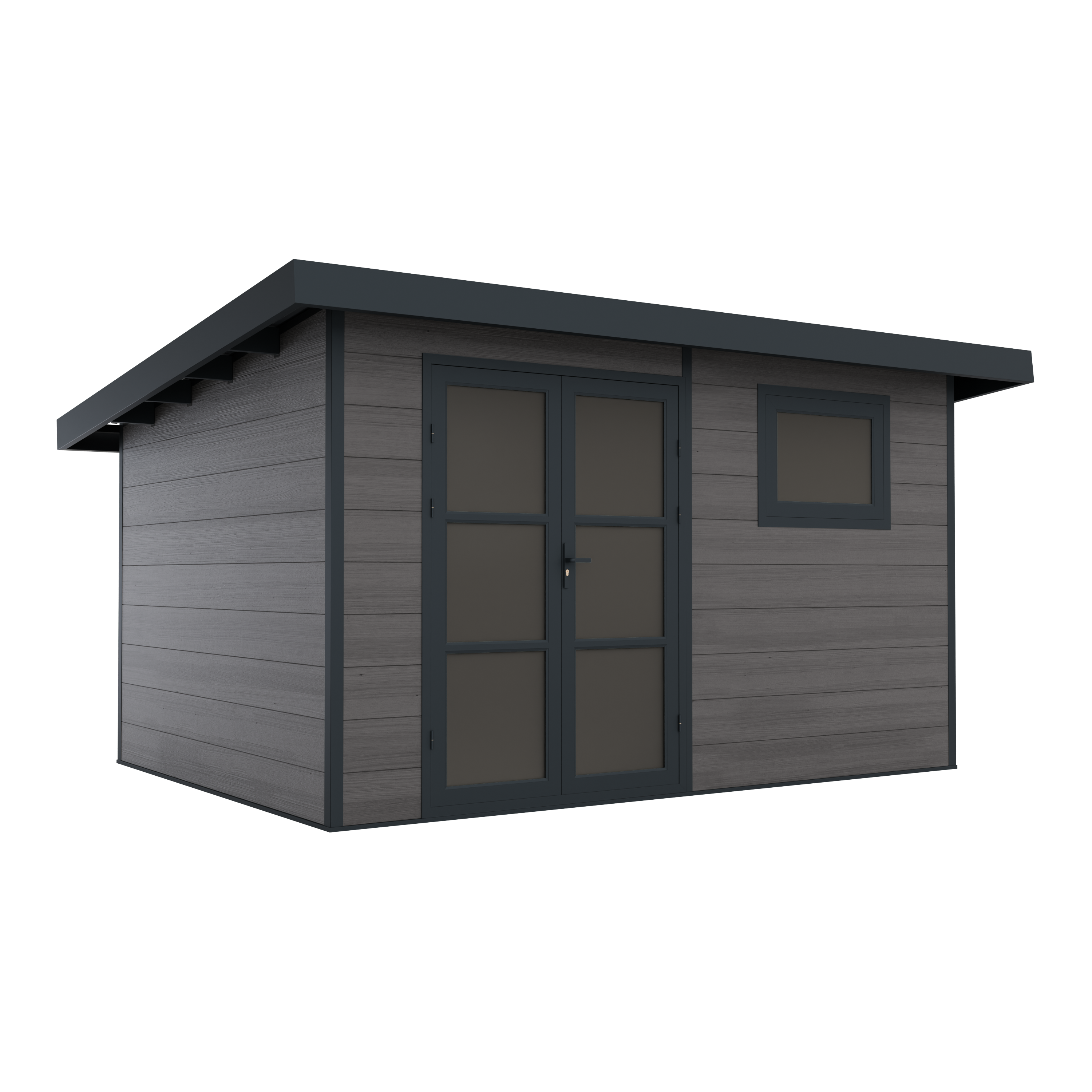 Abri de Jardin Composite ALMA - 11m2 Gris - Garantie 20 ans - Cabanon de Jardin - Image 3
