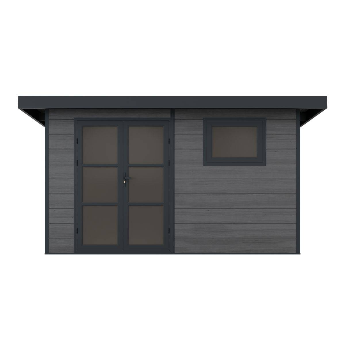 Direct Abris - Abri de Jardin Composite ALMA - 11m2 Gris - Garantie 20 ans - Cabanon de Jardin - Image 4