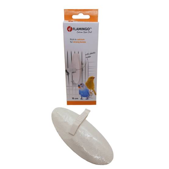 Un Os de seiche blanc 15 cm avec support pour oiseaux - Image 4