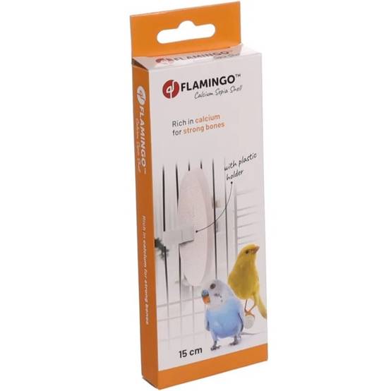 Un Os de seiche blanc 15 cm avec support pour oiseaux - Image 2