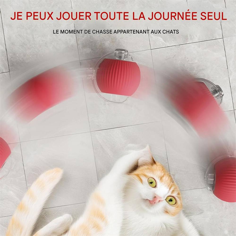 Balle roulante interactive pour chiens(Rouge) DtopbuyAge - Image 5