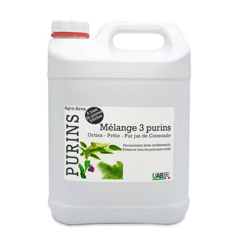 Mélange de 3 purins concentré, ortie, consoude et prêle - 5 Litres - Image 1