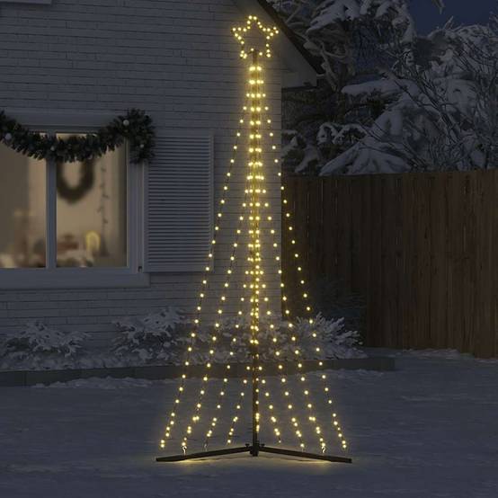 Sapin de Noël | Arbre de Noël à LED 447 LED blanc chaud 250 cm Maison Chic - Image 3