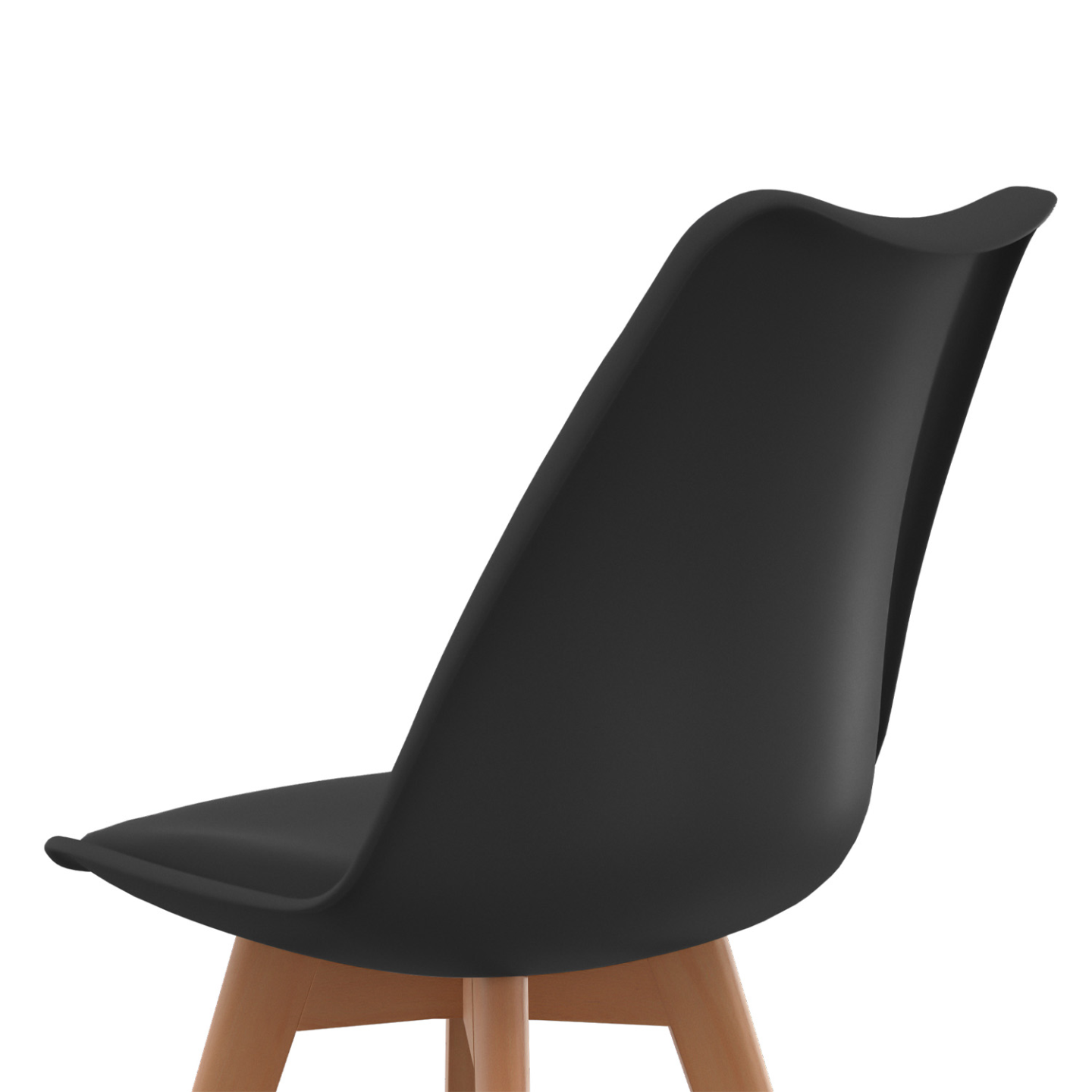 Lot de 4 chaises scandinaves SARA noires pour salle à manger - Image 6