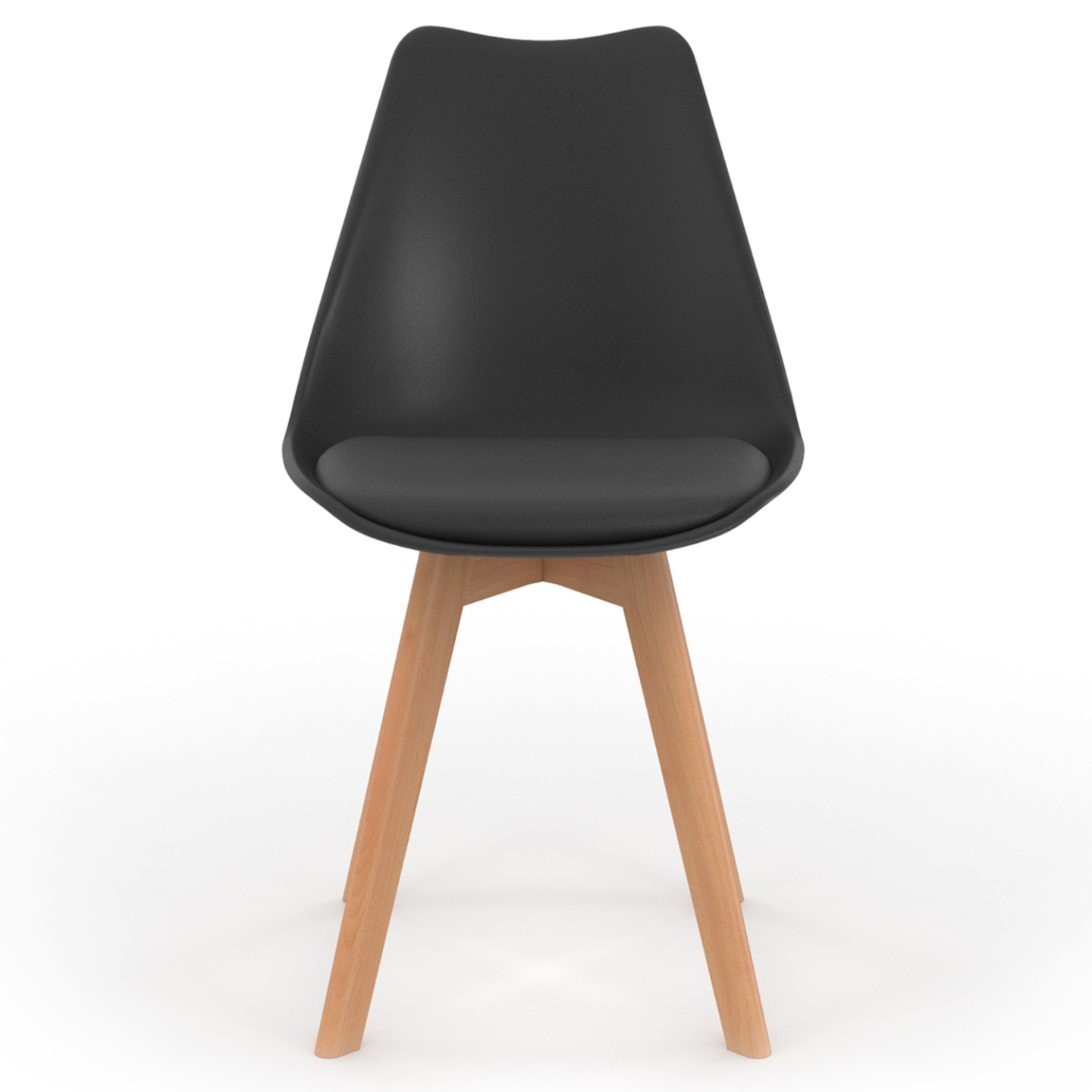 Lot de 4 chaises scandinaves SARA noires pour salle à manger - Image 3