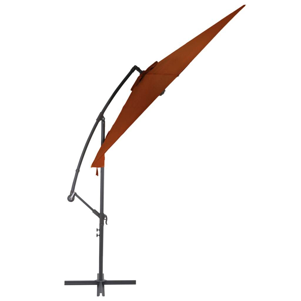 Parasol déporté avec mât en aluminium 300 cm orange - Image 3