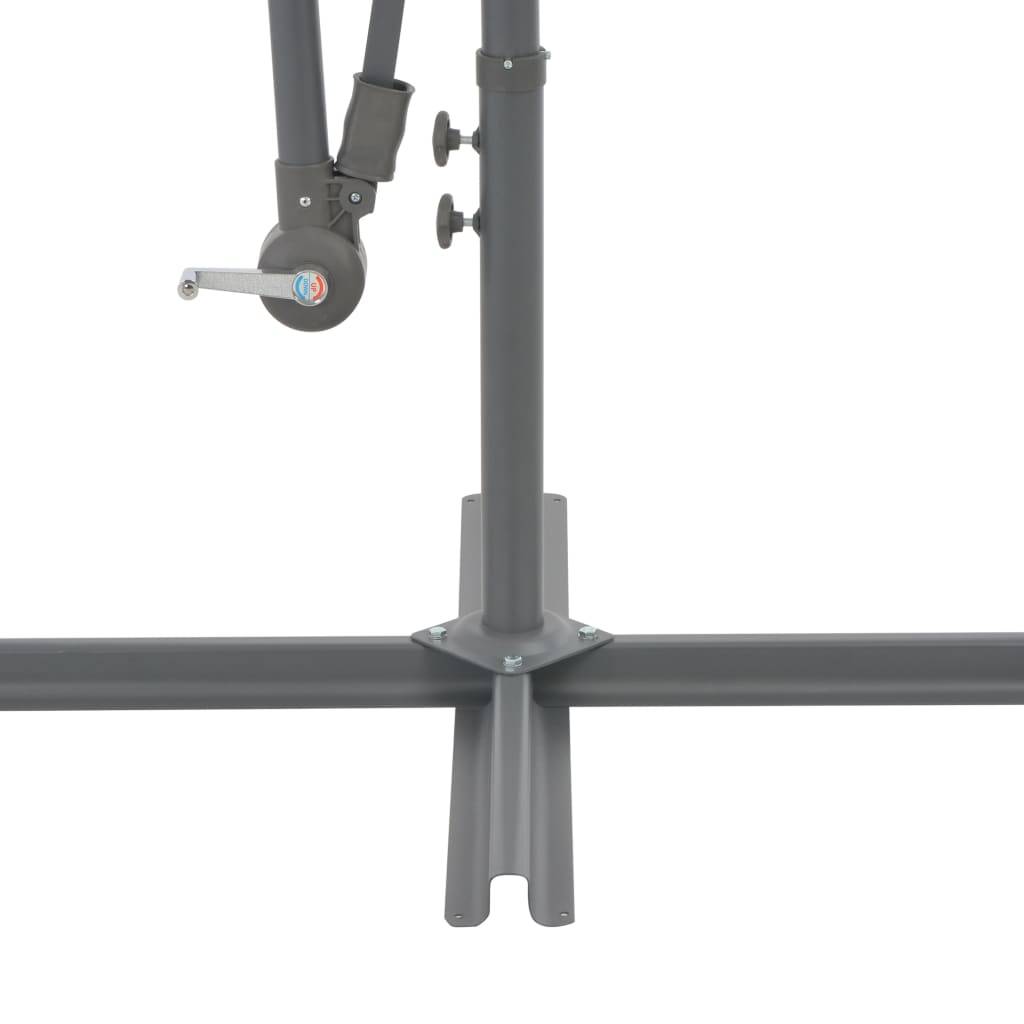 Parasol déporté avec mât en aluminium 300 cm orange - Image 5