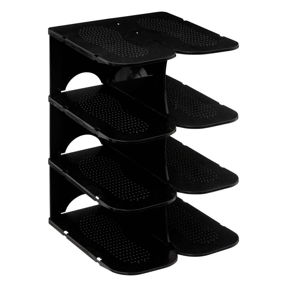 Range-Chaussures Empilable "4 Paires" 37cm Noir - Image 1