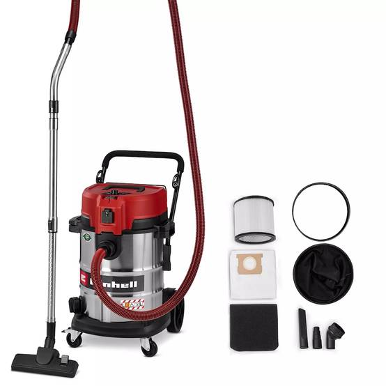 Einhell - Aspirateur eau et poussières – 50 L – 230 mbar – 1 300 W – Filtre HEPA – Classe L – Cuve inox Einhell - Image 1