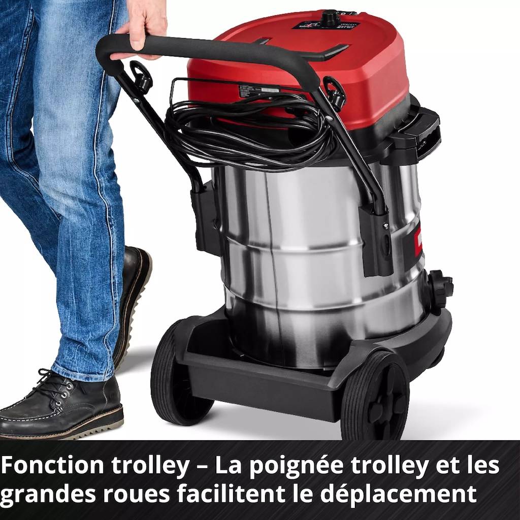 Einhell - Aspirateur eau et poussières – 50 L – 230 mbar – 1 300 W – Filtre HEPA – Classe L – Cuve inox Einhell - Image 5