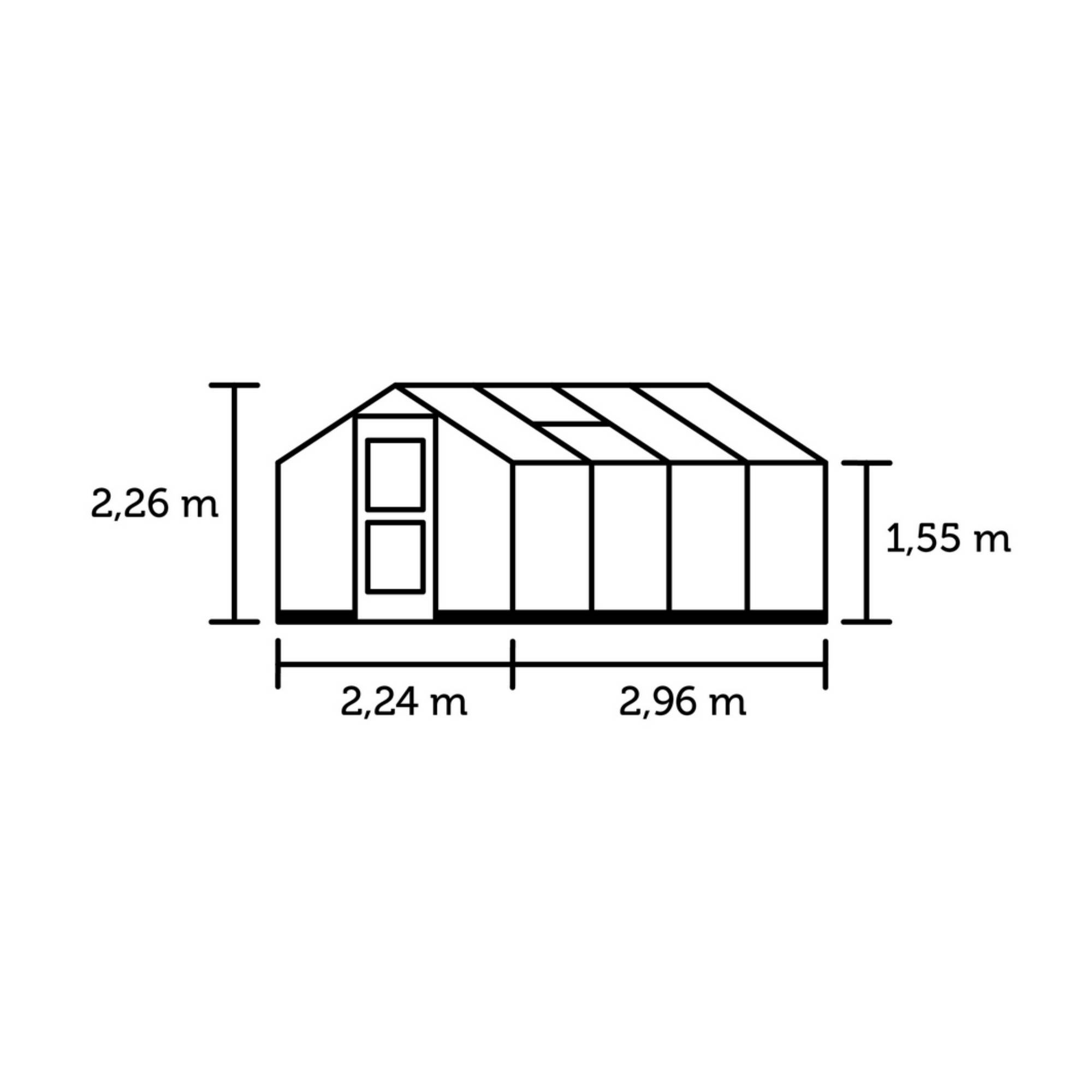 Juliana - Serre en polycarbonate 6,6 m² Compact, aluminium - Juliana - Image 7