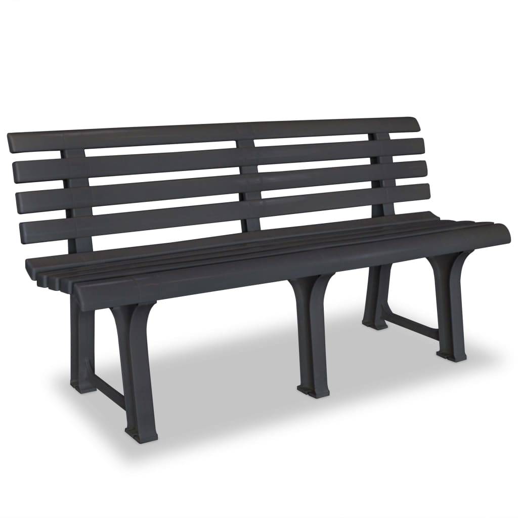 Vidaxl - Banc de jardin 145,5 cm plastique anthracite vidaXL 43585 - Image 1