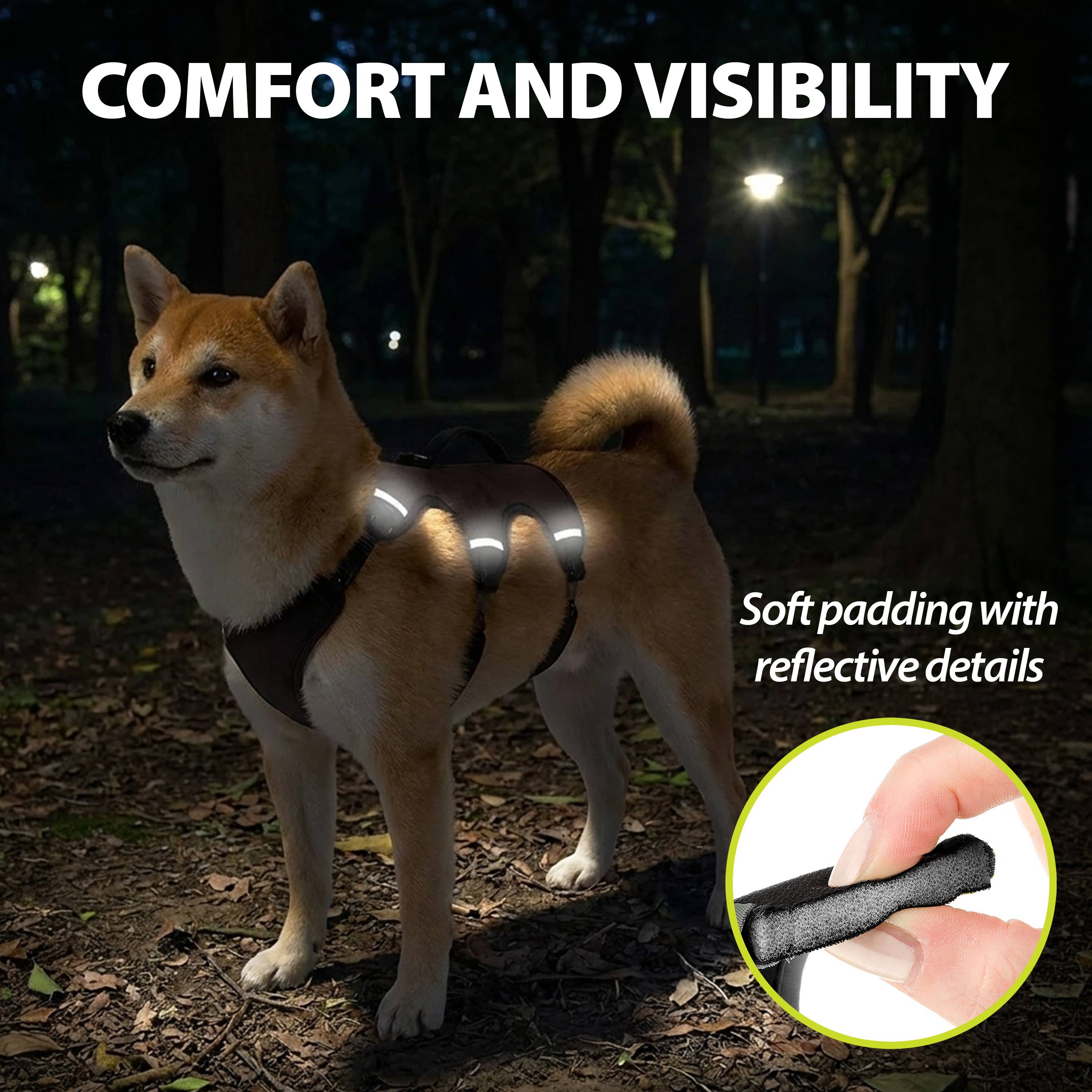 Ferplast - Ferplast Harnais Chien Réglable M Poitrail 55-65 cm avec Poignée, Marron - Image 9