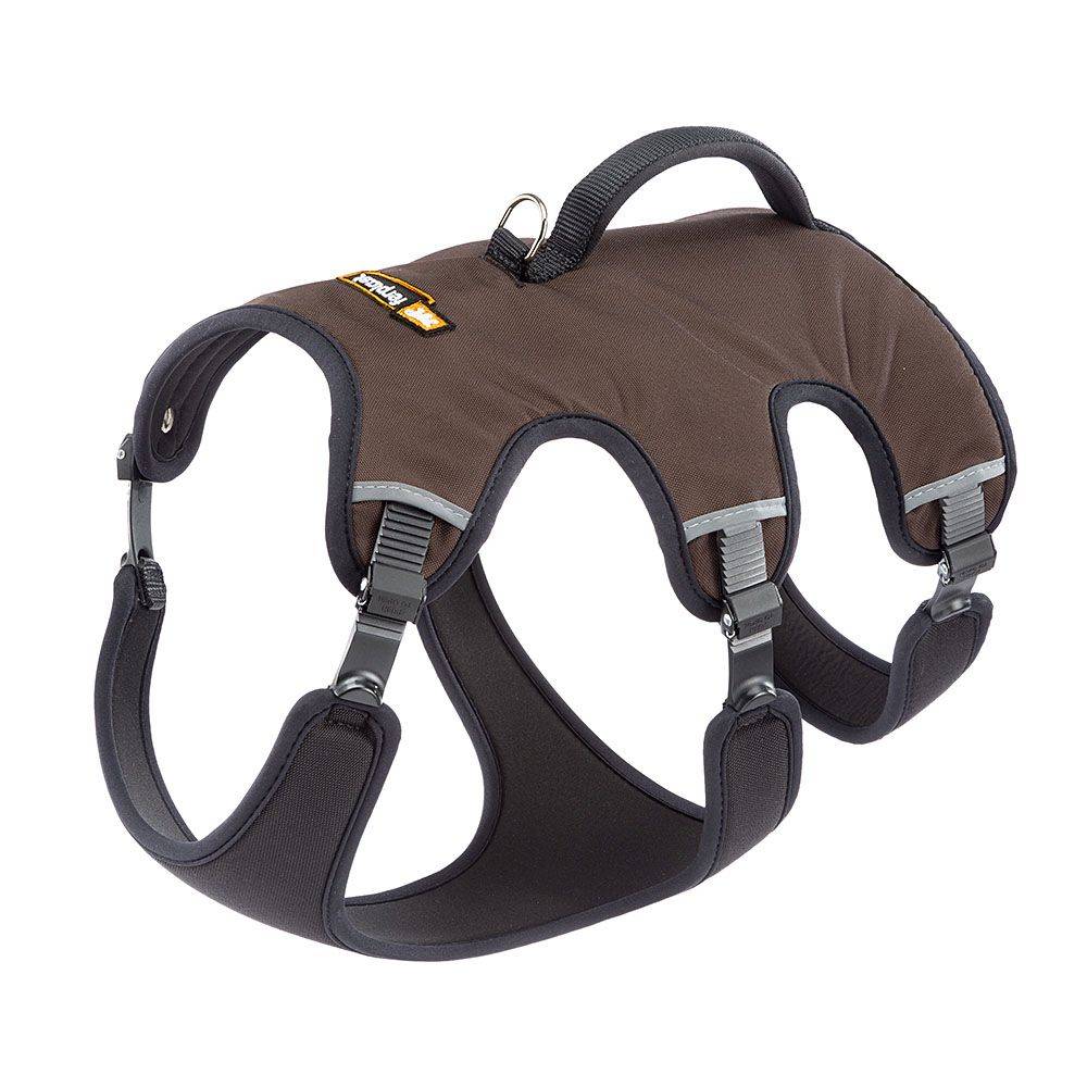 Ferplast - Ferplast Harnais Chien Réglable M Poitrail 55-65 cm avec Poignée, Marron - Image 1