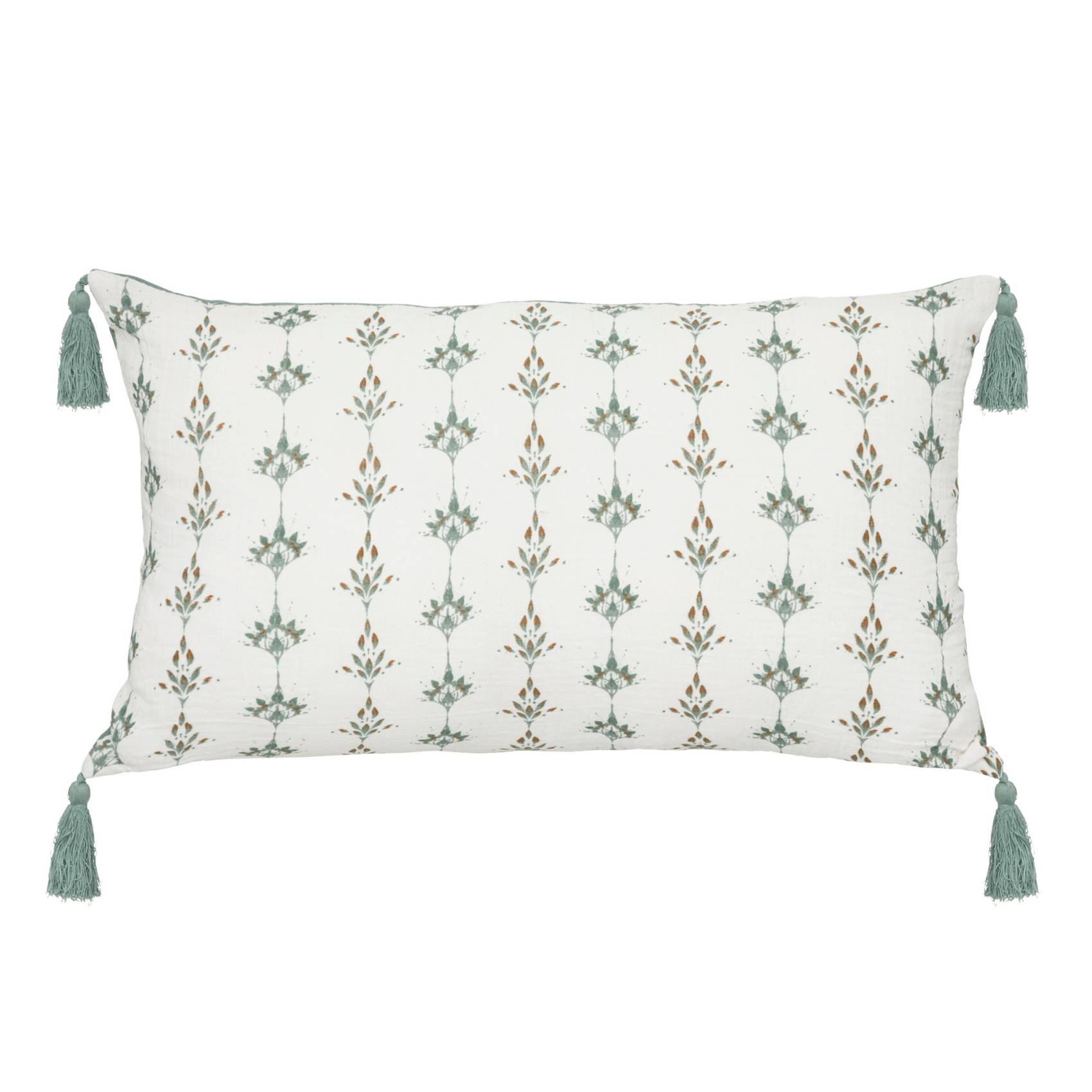 Atmosphera - Coussin en coton à pompons - ATMOSPHERA - Image 1