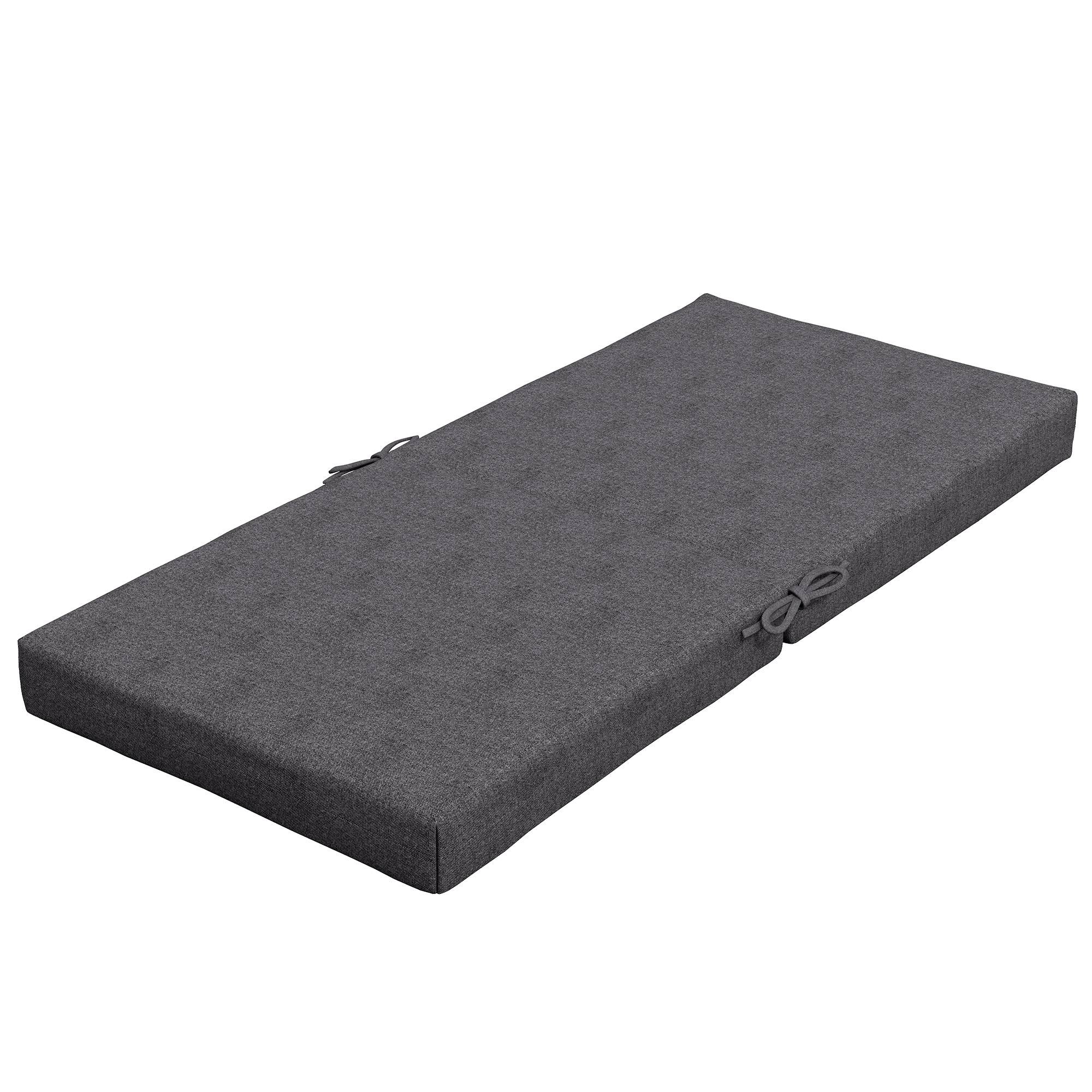 Maison Chic - Lot de 2 coussins d'extérieur pour fauteuil chaise à dossier avec attaches rembourrage 8 cm, 112x51cm, gris foncé - Image 1