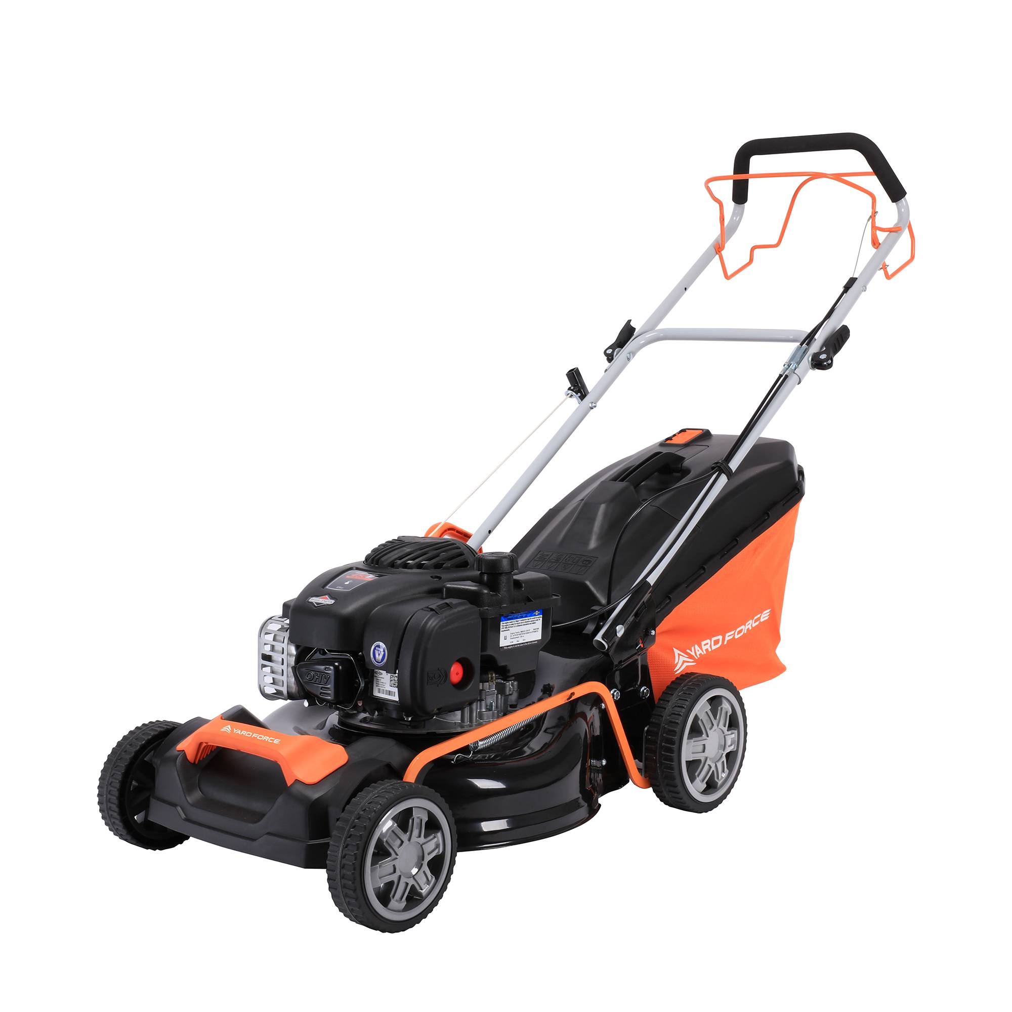 Tondeuse à gazon thermique autotractée 46cm moteur Briggs & Stratton 450E 125cc Yard Force GM B46CK - Image 1