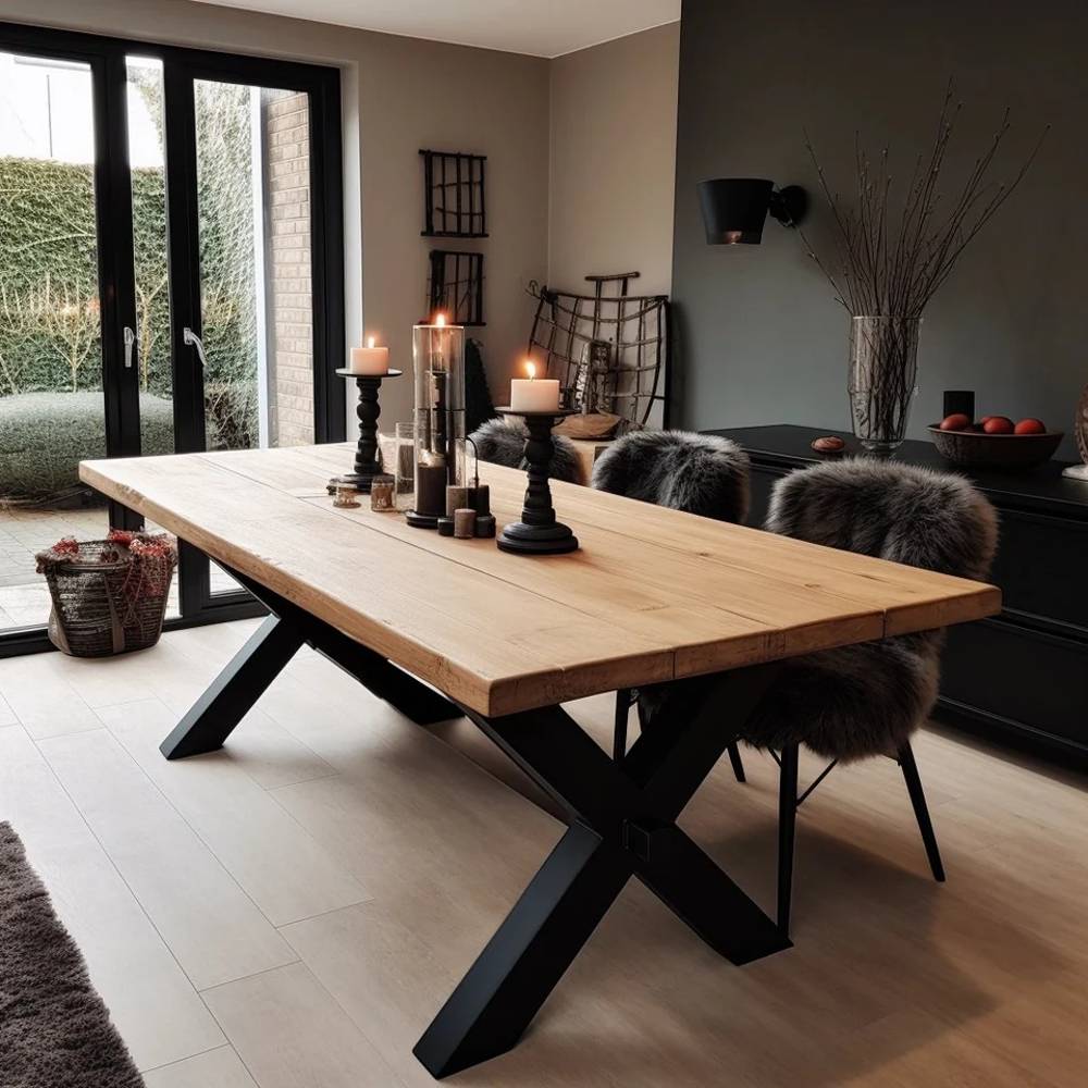 Table Ã  manger sophistiquÃ©e en chÃªne - Naturel - Image 3