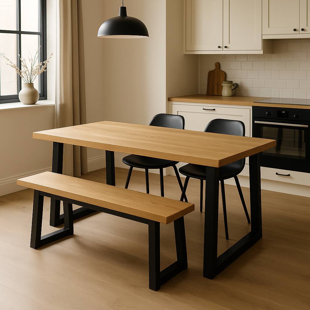 Table Ã  manger sophistiquÃ©e en chÃªne - Naturel - Image 1