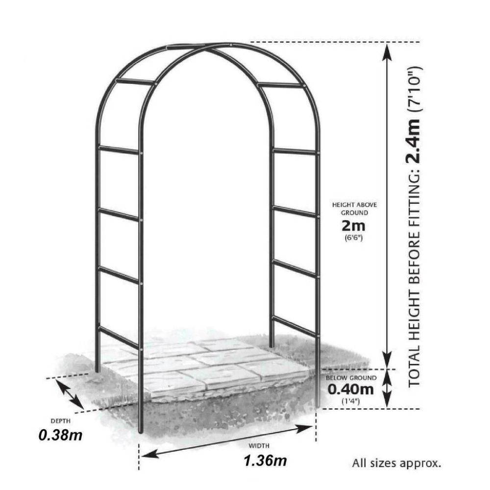Gardman - Arche déco en fer noir Atea Unitaire Gardman - Image 3