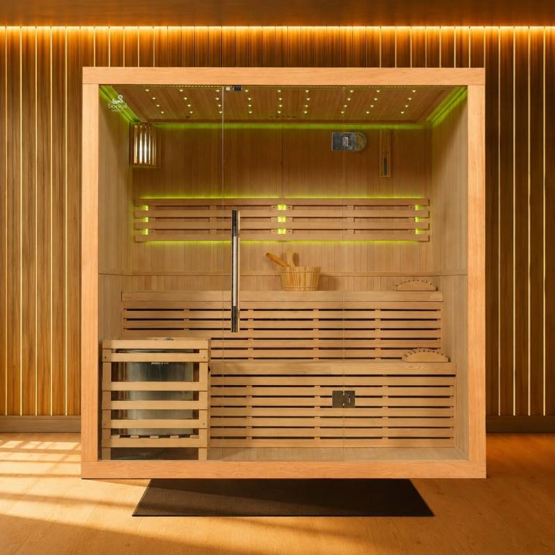 Sauna finlandais Nordica® Vapeur V56 (5 à 6 places) - 203 x 162 x H.200