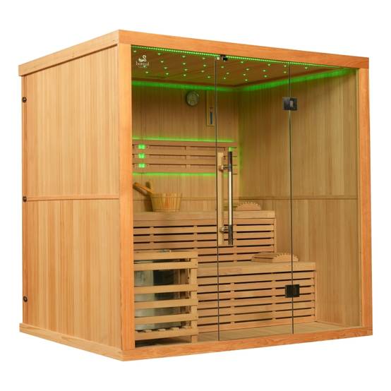 Sauna finlandais Nordica® Vapeur V56 (5 à 6 places) - 203 x 162 x H.200 - Image 2