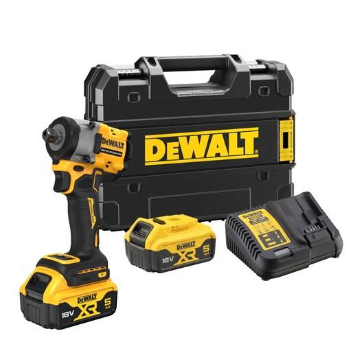 Boulonneuse à chocs 1/2' XR 18V li-ion brushless - DEWALT - avec 2 batteries 18V 5.0Ah - chargeur - TSTAK - DCF922P2T-QW DCF922P2T-QW - Image 1