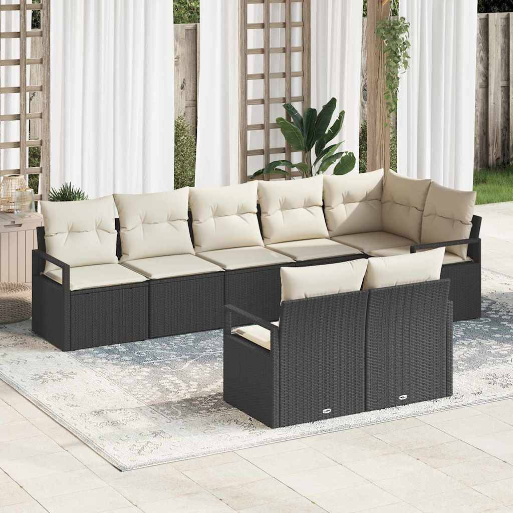 ComfortXL - Salon de jardin 8 places en polyrotin modulable pour réception en extérieur Noir – ComfortXL Outdoor Living - Image 1