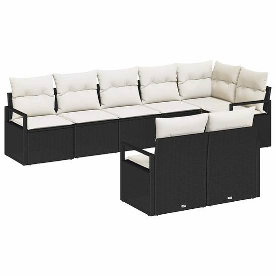 ComfortXL - Salon de jardin 8 places en polyrotin modulable pour réception en extérieur Noir – ComfortXL Outdoor Living - Image 2