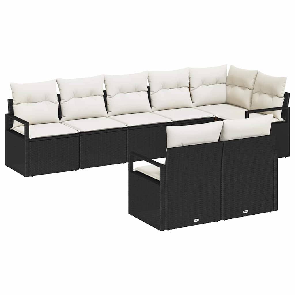 ComfortXL - Salon de jardin 8 places en polyrotin modulable pour réception en extérieur Noir – ComfortXL Outdoor Living - Image 2