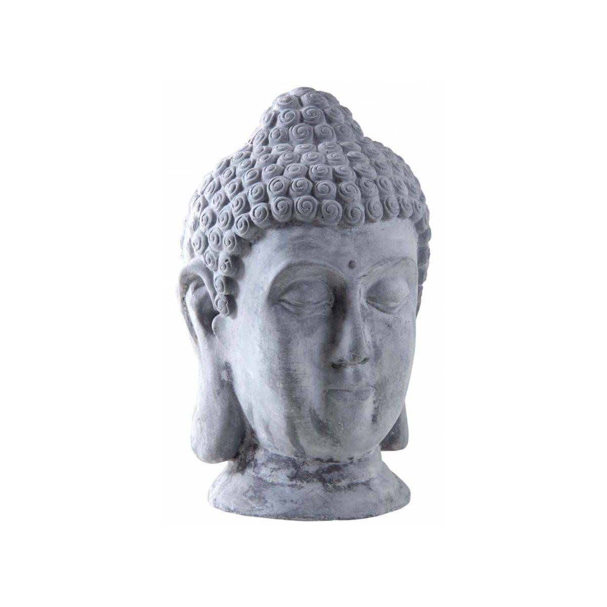 Aubry Gaspard - Tête de Bouddha fibre de ciment - Image 1