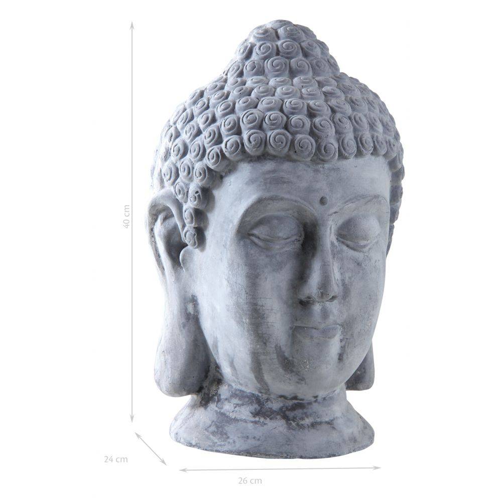 Aubry Gaspard - Tête de Bouddha fibre de ciment - Image 3