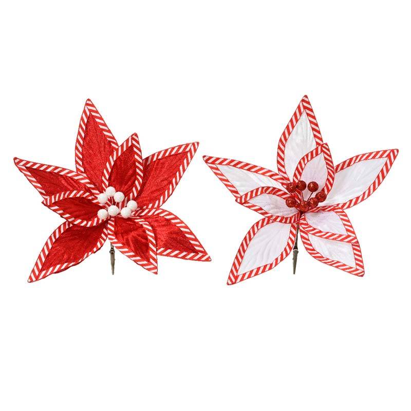 Pince à fleurs rouge et blanche 15x10x30 cm - EVERLANDS - Gamm vert