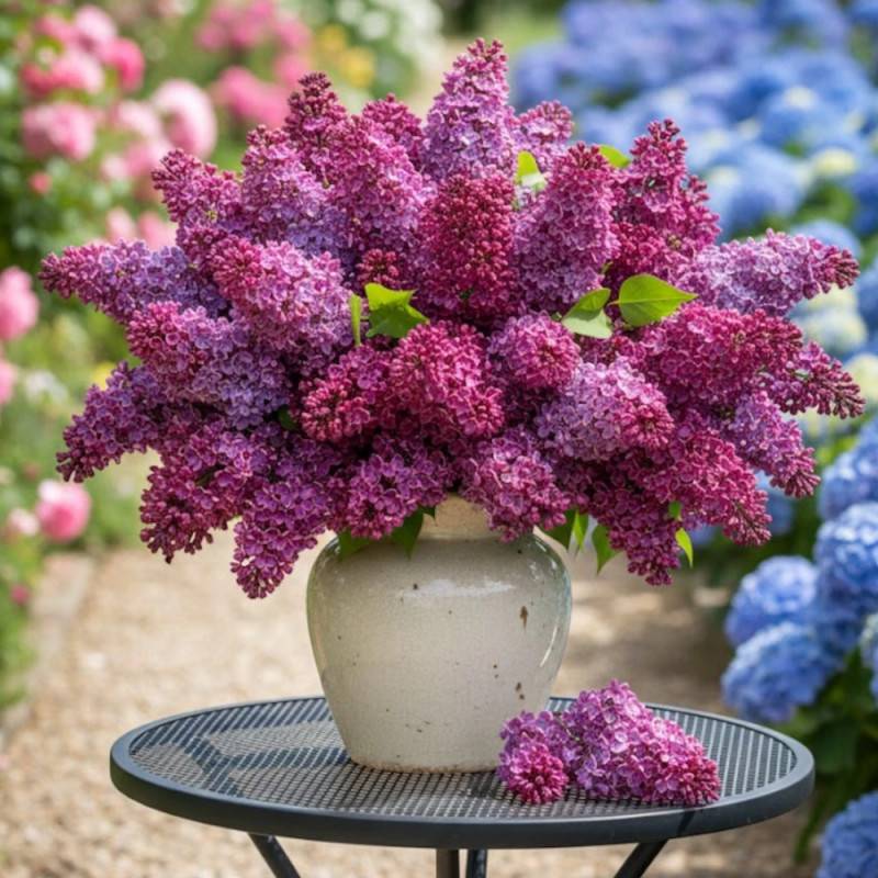 Lilas commun Prince Wolkonsky®, Syringa à fleurs Violette/ - feuillage Caduc - Pot de 4L - 60/100 cm - Image 5