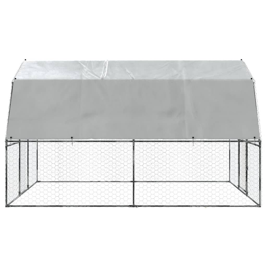 Vidaxl - Cage à poules avec toit et porte argenté acier galvanisé vidaXL 3294911 - Image 6