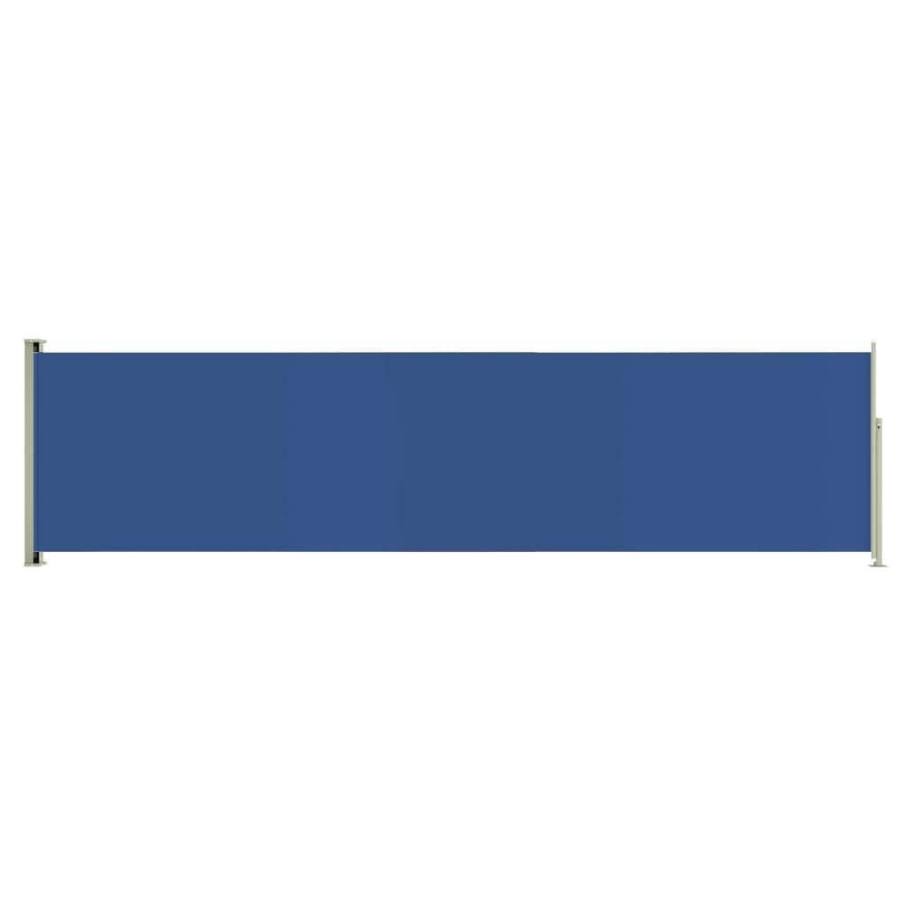 Helloshop26 - Auvent paravent store brise-vue latéral rétractable de patio jardin terrasse balcon protection visuelle écran 160 x 600 cm bleu - Image 1