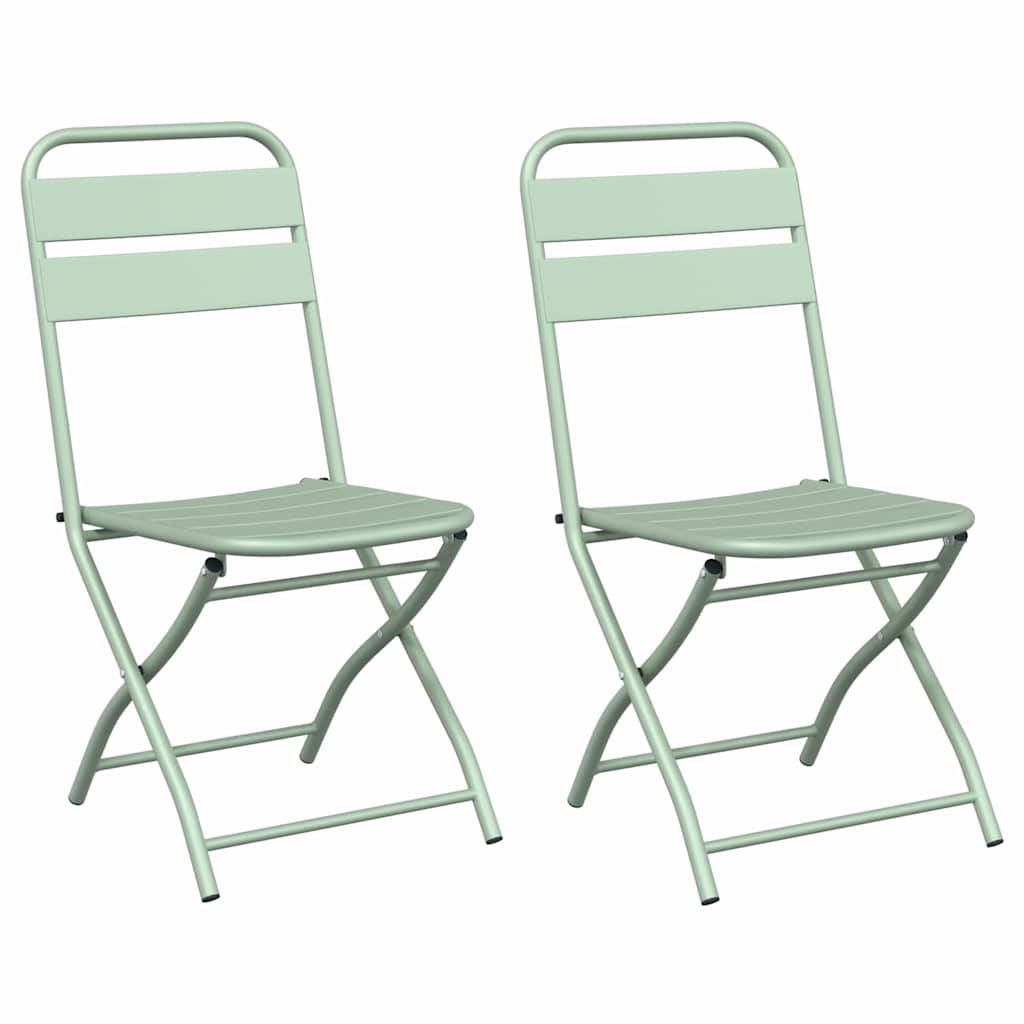 Prolenta Premium - Chaises de jardin acier vert  42 x 52 x 82 cm  - Prolenta premium p379.3 - Image 1