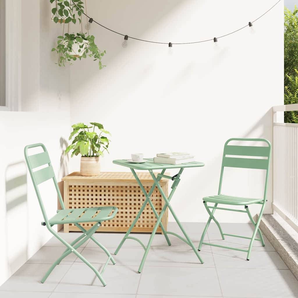 Prolenta Premium - Chaises de jardin acier vert  42 x 52 x 82 cm  - Prolenta premium p379.3 - Image 2
