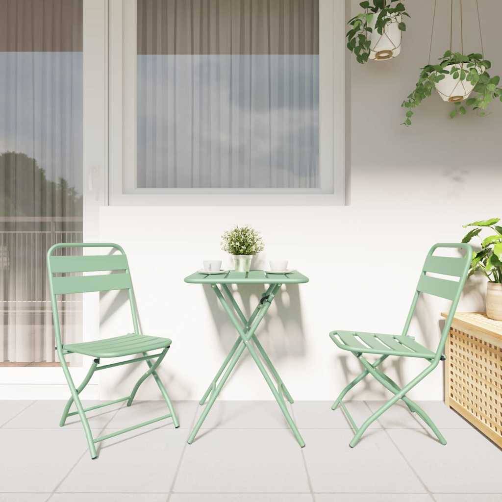 Prolenta Premium - Chaises de jardin acier vert  42 x 52 x 82 cm  - Prolenta premium p379.3 - Image 3