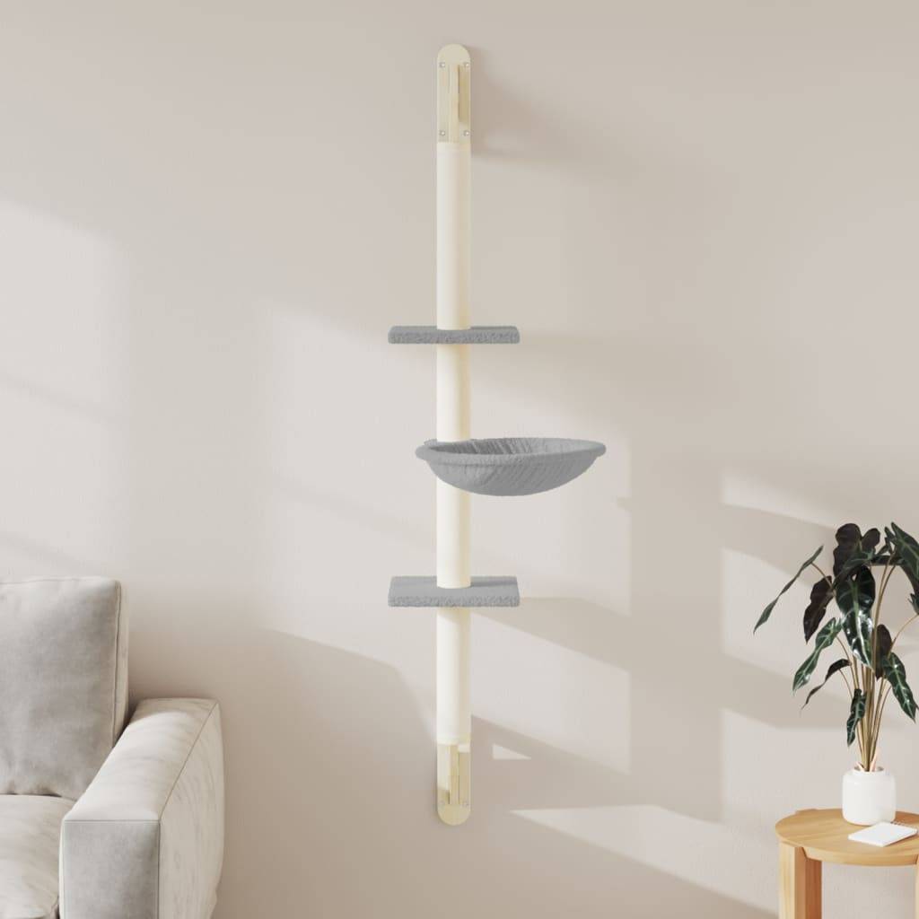 Vidaxl - Arbre à chat mural avec griffoir gris clair 142,5 cm vidaXL 172396 - Image 1