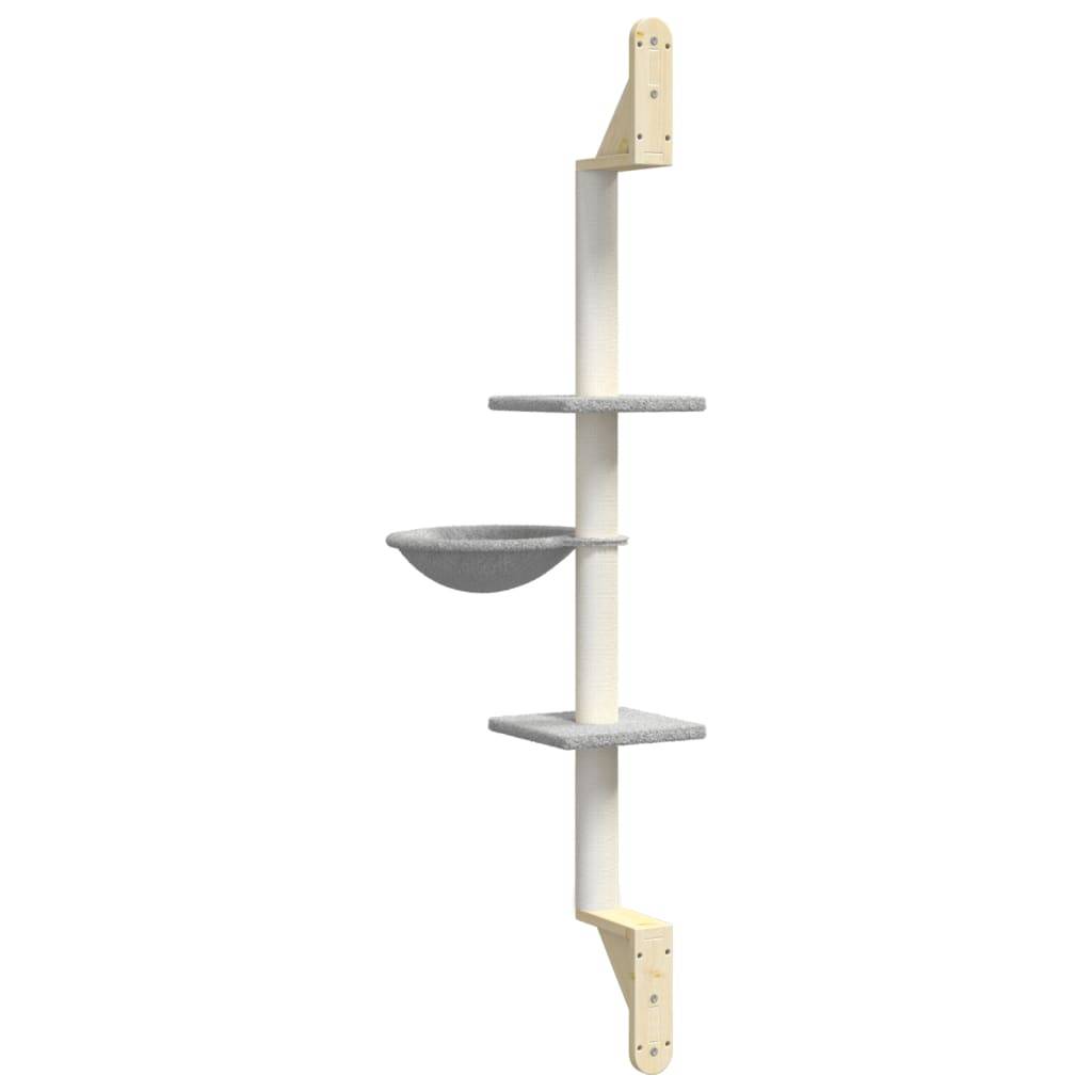 Vidaxl - Arbre à chat mural avec griffoir gris clair 142,5 cm vidaXL 172396 - Image 7